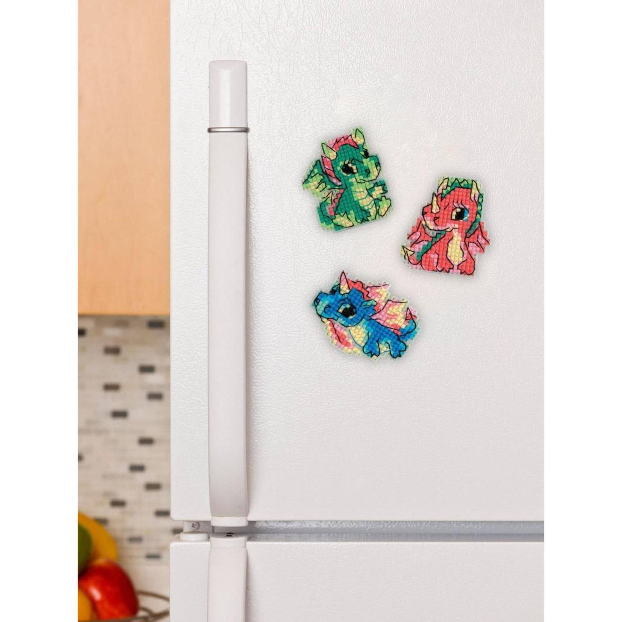 RIOLIS Little Dragons Counted Cross Stitch Kit with Magnets